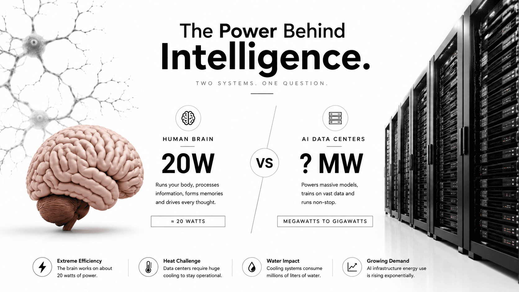 Your Brain Runs on 20 Watts. Why Does AI Need Megawatts?