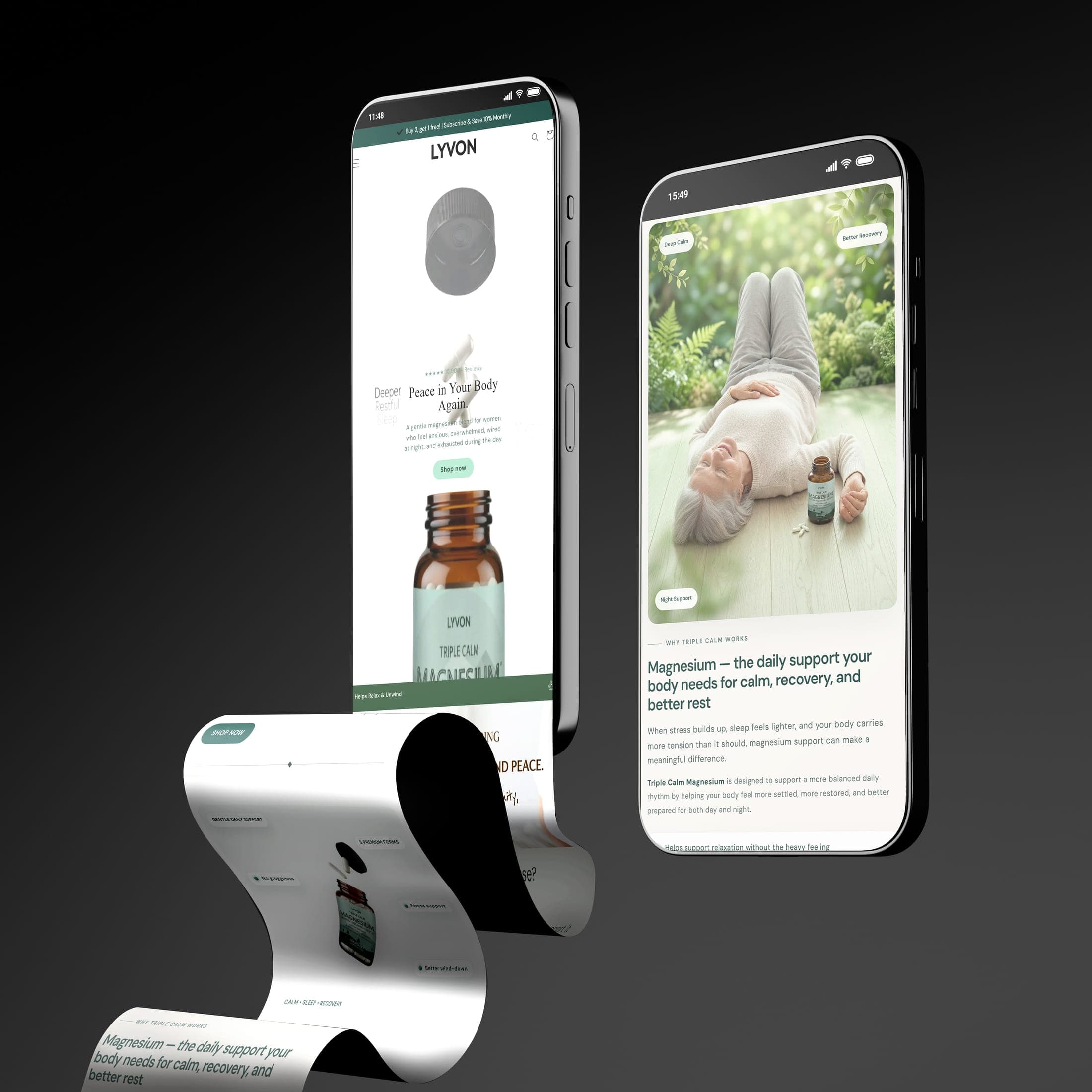 Lyvonlife mobile website