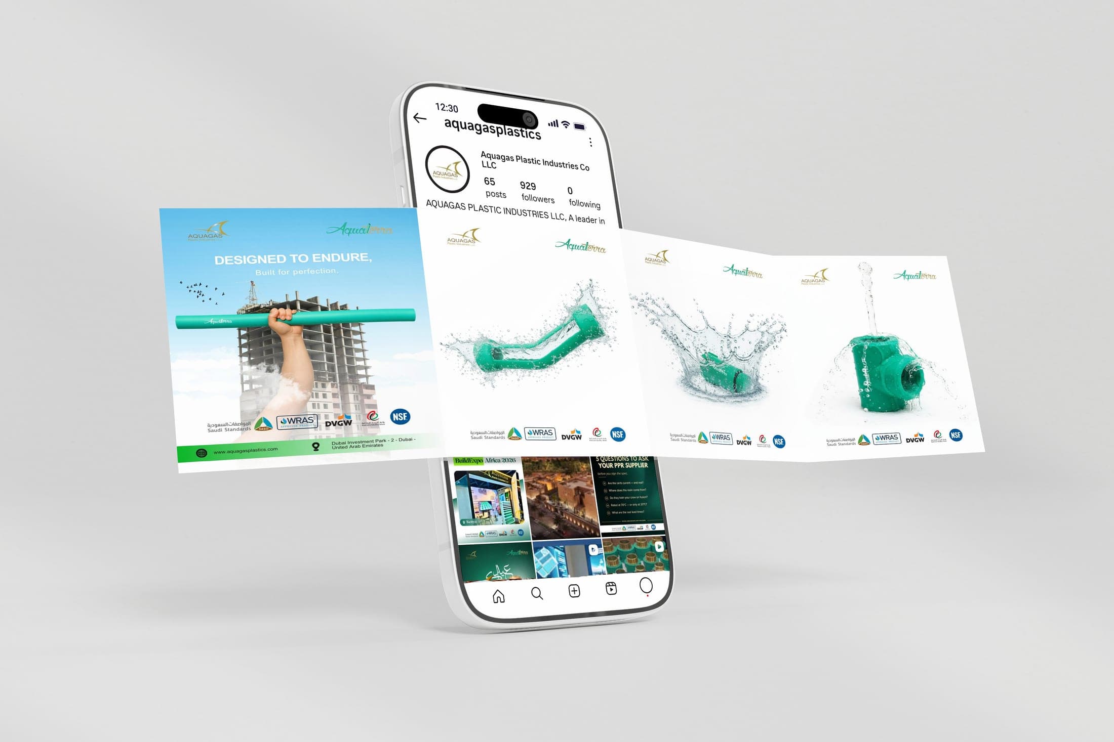 AquaGas social media design