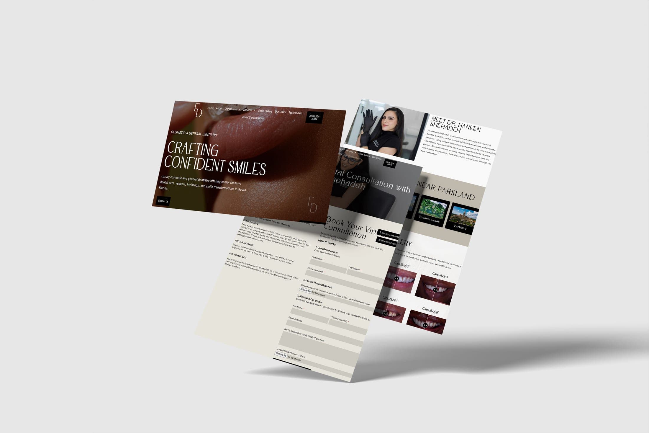 Ember Dental design mockup