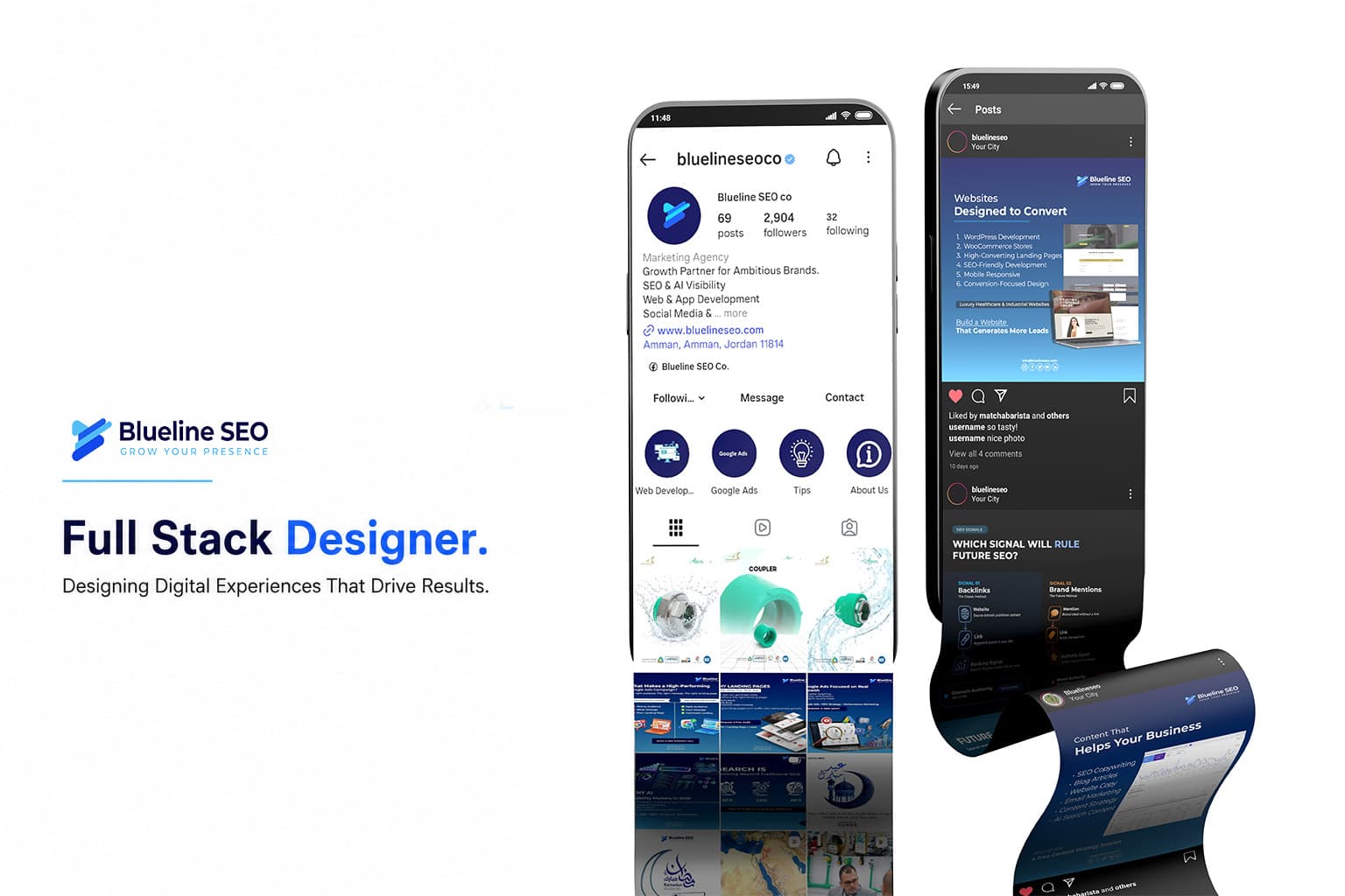 Blueline SEO design work cover