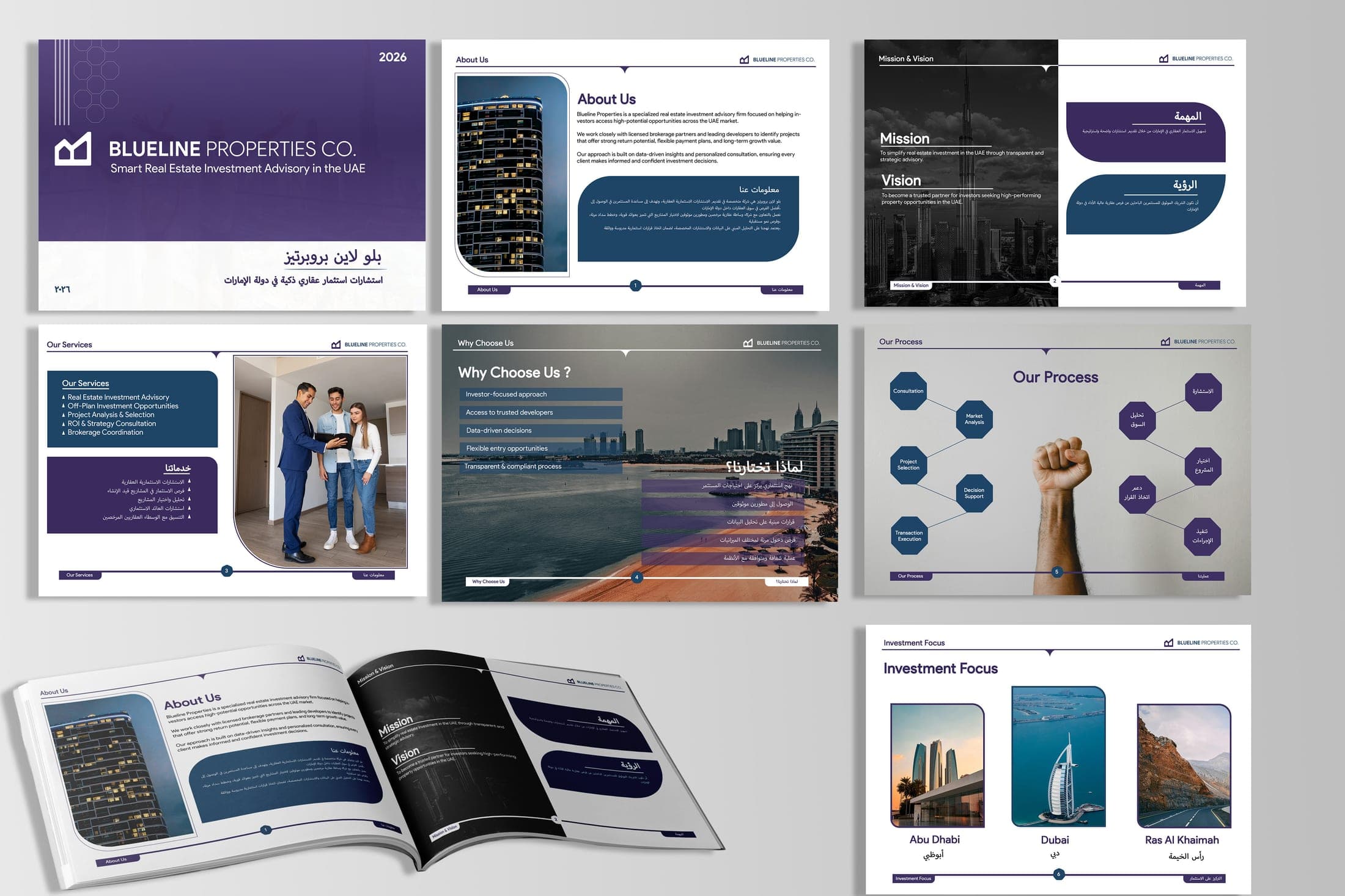 Blueline Properties design mockup