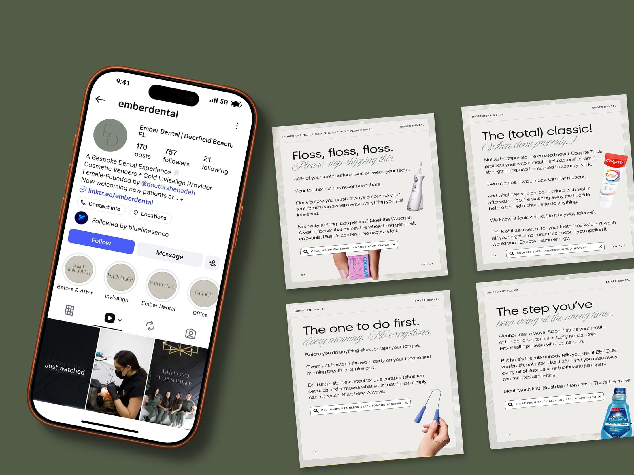 Ember Dental social media design